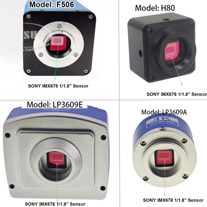 랩선 IMX678 4K 8MP 1080P 60FPS HDMI USB UVC 산업용 현미경 카메라 (측정용 크로스헤어 포함, 납땜 검사 연구실용)