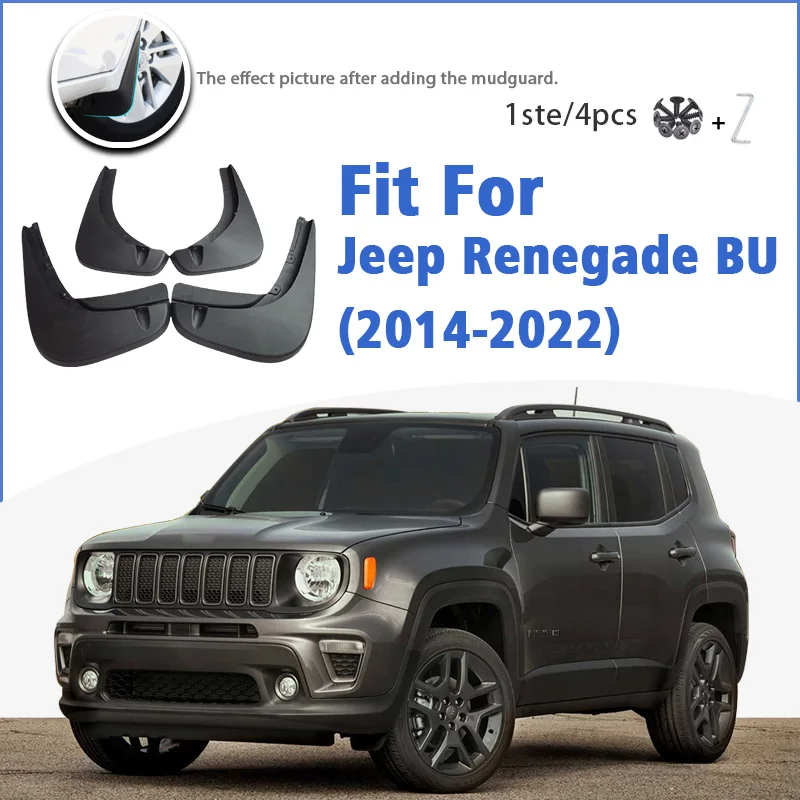 

Mudguard For Jeep Renegade BU 2014-2022 Front Rear 4pcs Mudflaps Mudguards Car Accessories Auto Styline Splash Guard Fender