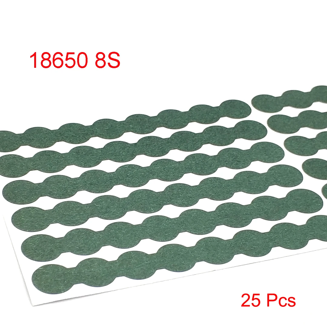 100pcs Self-Adhesive 21700 18650 26650 Battery Insulating Gasket, Hollow Paperboard Electrical Insulation Pad Rings 1S-8S Solid