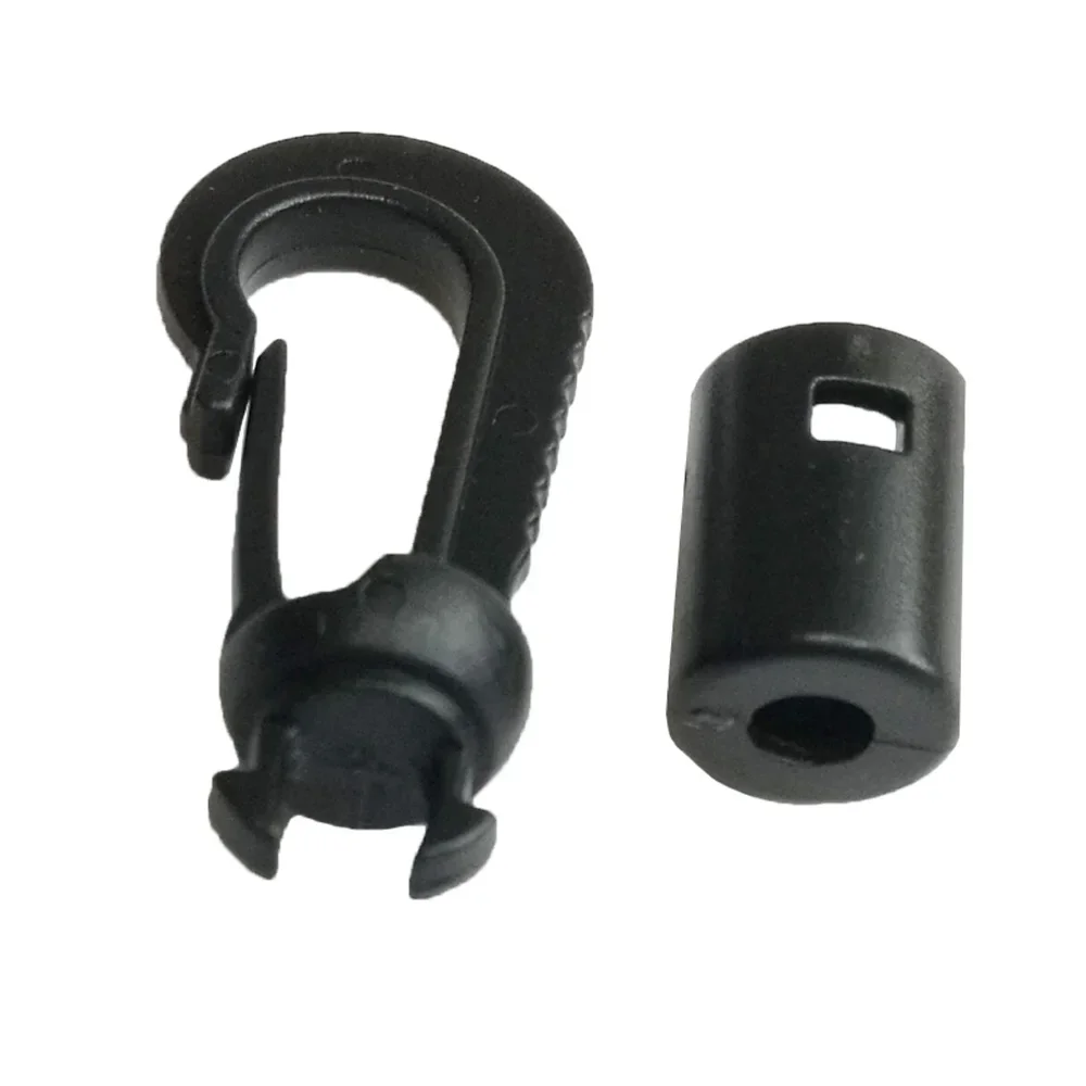 4mm 충격 번지 코드 카라비너 ??후크 탄성 코드 로프 엔드 해양 카약 카누 보트 래프팅을위한 스트레이트 벤디 충격 코드