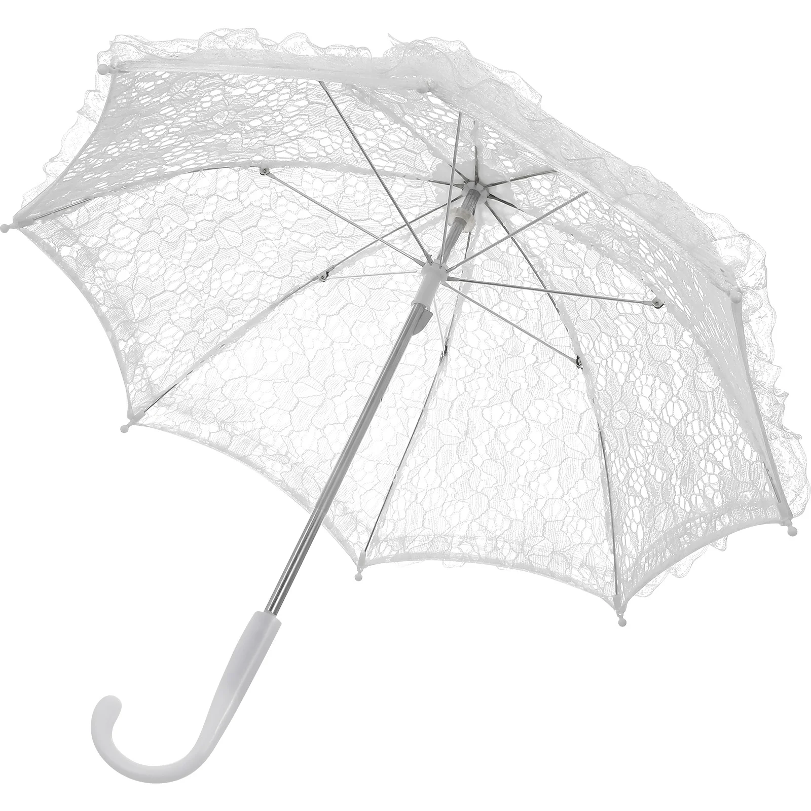 

Lace Umbrella White Vintage Wedding Bride Umbrella Lace Parasol Umbrella Small Lace Umbrella Handle Weeding Photo Props