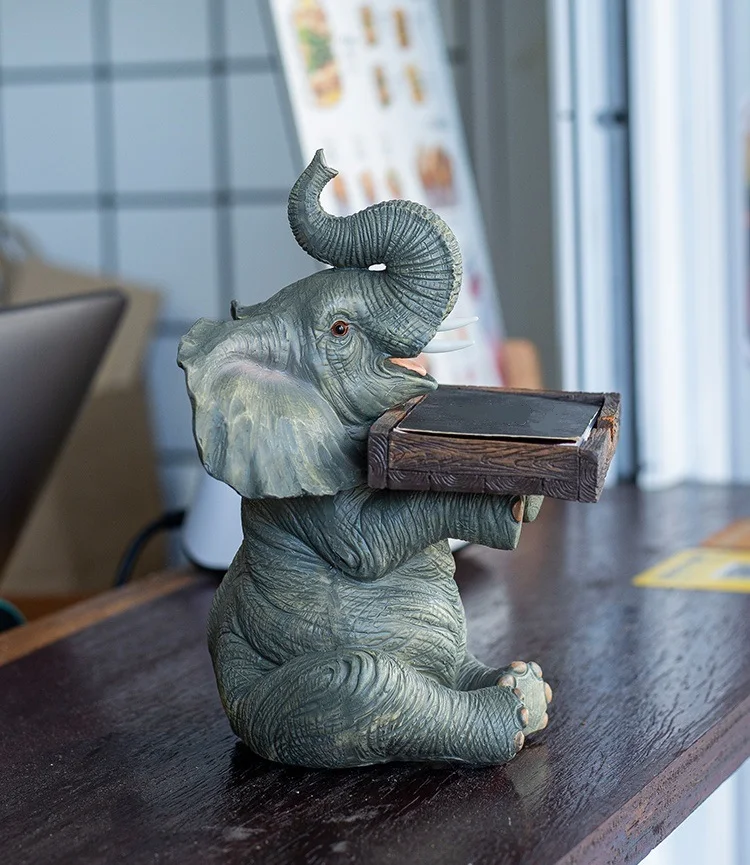 

Милый слон, деловая планшетофон, декоративная полимерная настольная лампа, миниатюрный Органайзер, поднос, украшение для рукоделия