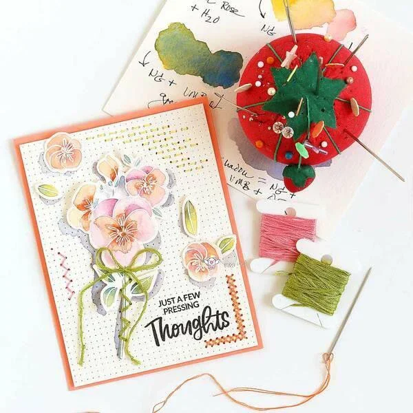 Mmao Crafts Metall-Stahlschneideformen, Stickerei-Lochrahmen-Schablone für DIY Scrapbooking, Papier-/Fotokarten, Prägeformen