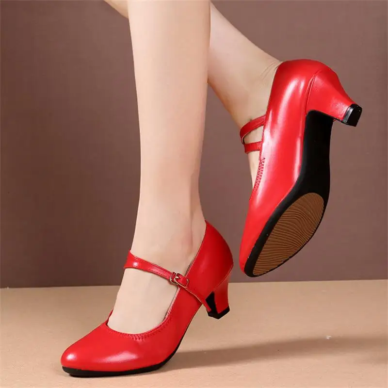 

New Simple Elegant High Heels Womens Shoes 3.5/5cm Heels Leather Etiquette Professional Single Shoes Wedding Shoes sandalias