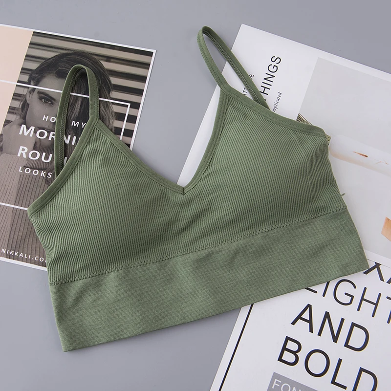 Women's Bra Tube Top Crop Top Female Seamless Back Outdoor Sports Underwear Bra For Women Cotton Female Bra Tops Brassiere