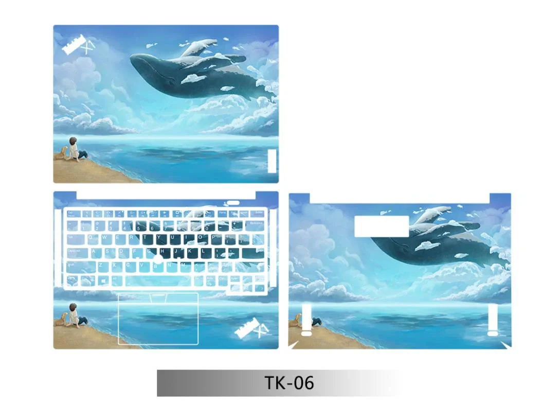 2024 레노버 씽크패드 X1 카본 Gen 12 11 10 9 8 7 6 용 커버 필름, 프리컷 1x 상단 + 1x 팜레스트 + 1x 하단 스킨 스티커