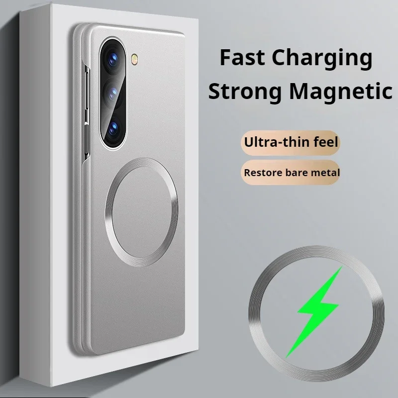 Ultra Thin Matte Metallic Magsafe Magnetic Case with Wireless Charging and Shockproof Protection
