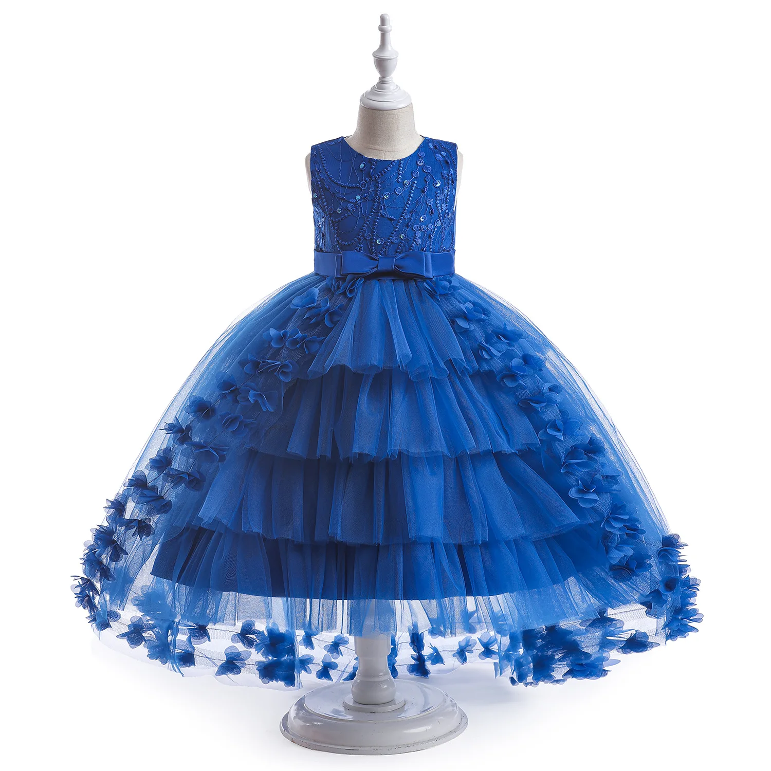

Flower Girl Dress Forged Fabric Long Flower Girl Princess Dress Children's Piano Performance