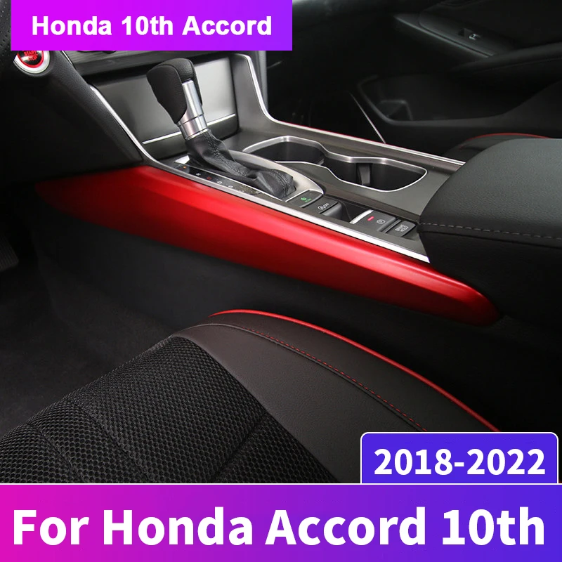 

Car interior gear side trim strips modified interior control gear trim rails auto parts For Honda Accord X 10th 2018 2019 2022