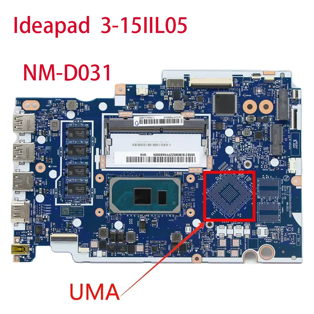

Для Lenovo Ideapad 3-15IIL05 материнская плата для ноутбука с центральным процессором I3-1005G1 ОЗУ: 4G фреза 5B21B36560 5B20S44270