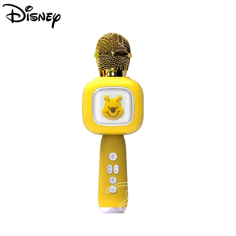 

Disney Mickey Minne Winnie the Pooh Children's Wireless Bluetooth Microphone Home Ktv Kara Ok HiFi Stereo TF Card Long Endurance