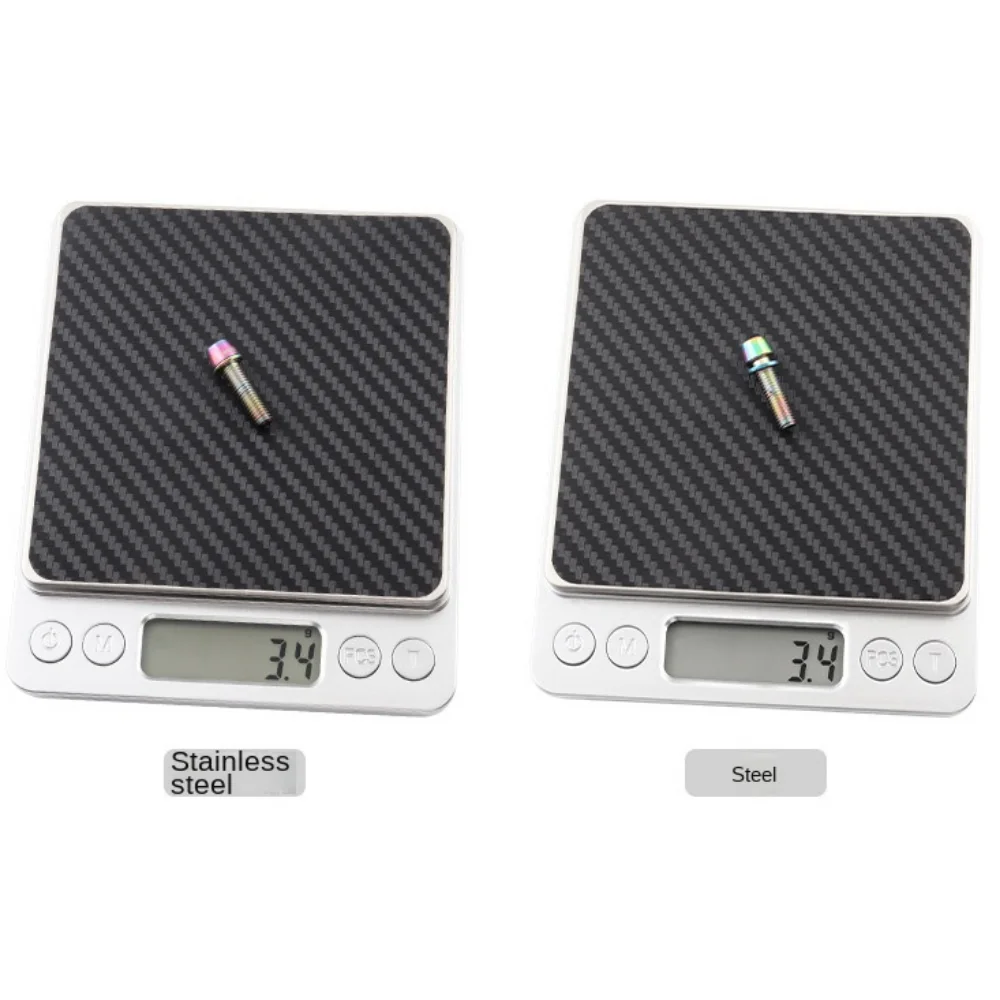 6pcs/set Titanium-plated Bicycle Handlebar Screws M5 * 17MM Stainless Steel Bike Handle in Bolts Stem Riser Colorful