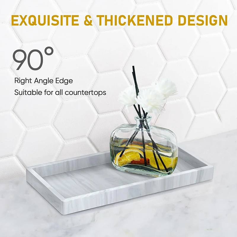 Silicone tray for bathroom countertops, hand sanitizer shampoo storage tray, jewelry display tray for decorative storage
