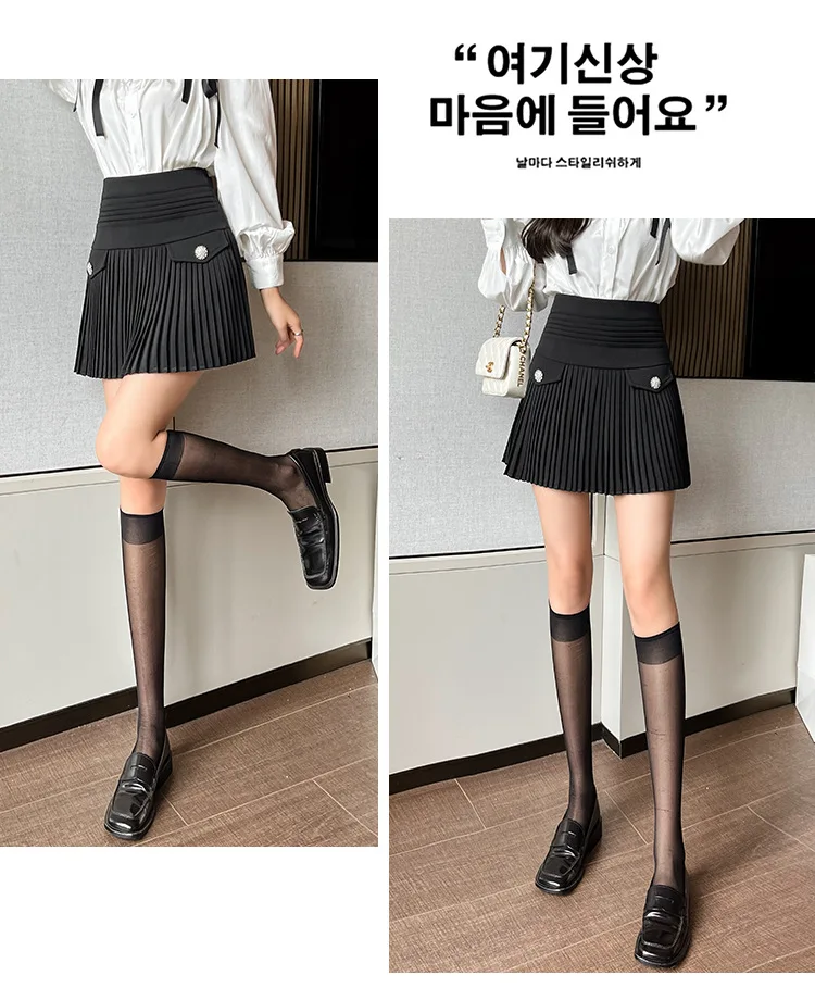 sequin skirt Spring New Design Sense Pleated Skirt with Belt Women Autumn Winter Preppy Style High Waist A-line Mini Skirts Korean Fashion pencil skirt