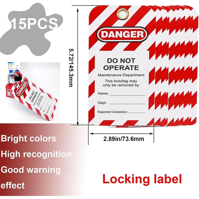 Lockout Tagout Kit, Nylon Ties, Safety Padlocks With Number,Group Lockout Hasps, Universal Kit With Red Pocket Bag Durable-Y41A 6