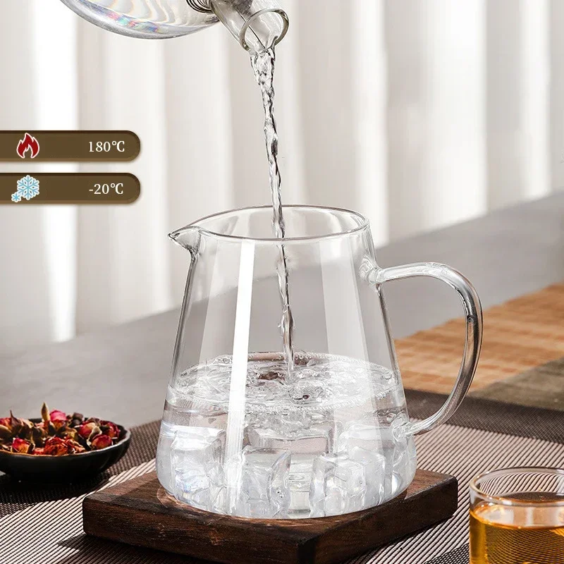 Heat Resistant Glass Teapot for Induction Cooker With Stainless Steel Strainer