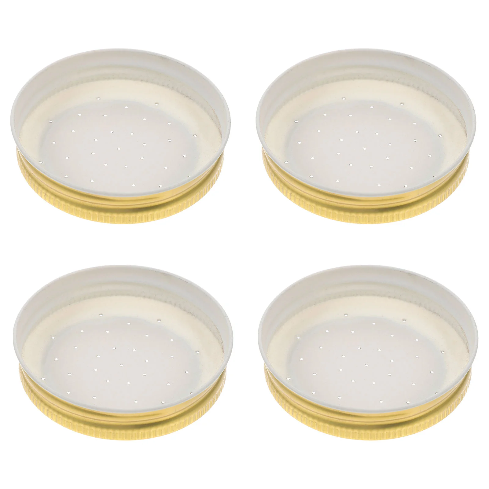 Bee Entrance Feeders Perforated Metal Mason Jar Lids Beehive Waterer Honey Bee Canning Feeder Beekeeper Tool Bee Drinking
