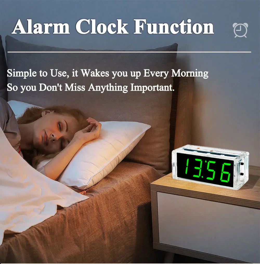 DIY Electronic Kit: Digital Display Clock & Alarm with Temperature and Date Functions