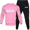 Men's Sets 2-Piece Hip Hop Anime Cartoon BALR Printed Plus Fleece Fashion Autumn Men O-Neck Sweatshirts Sweatpants Casual Suit 5