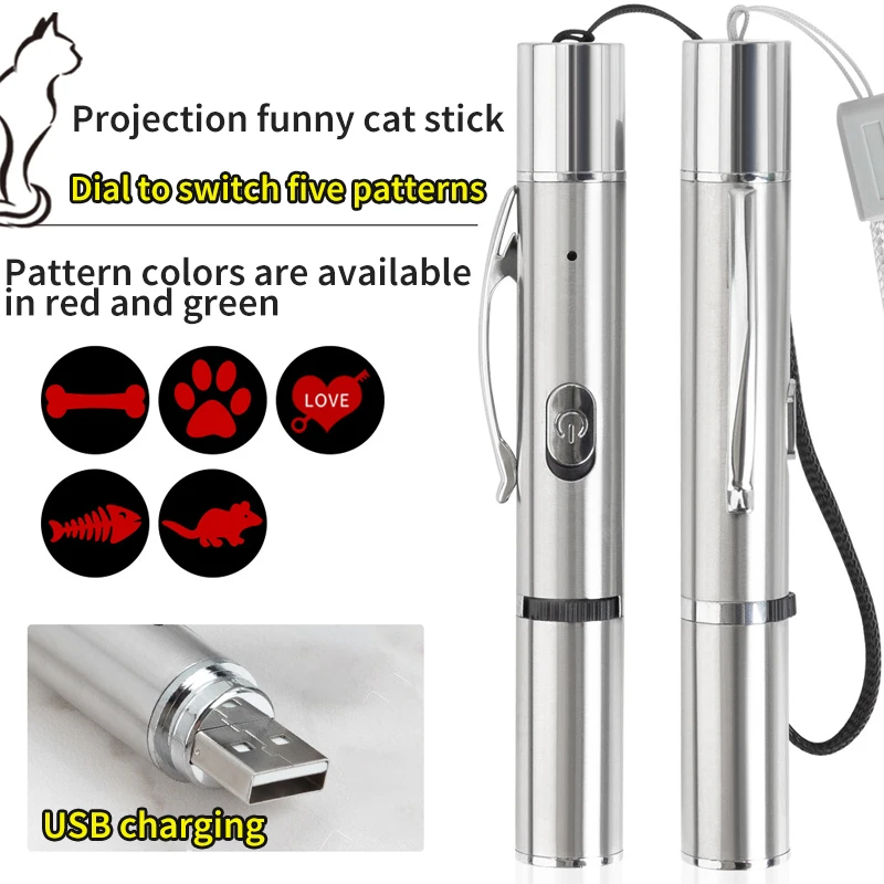 Забавная лазерная указка для кошек USB-зарядка интерактивный прицел с когтеточкой