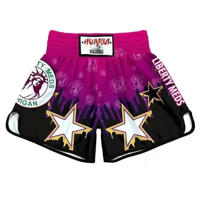 Quick-Drying Fighting Training Fighting Professional Shorts Custom Boxing Training Wear Muay Thai Shorts 3