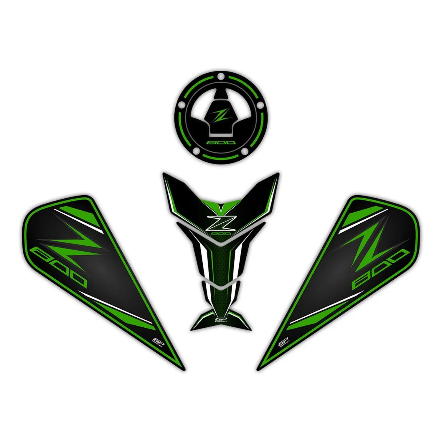 

GP Composite For Z 800 2013-2018 Compatible Tank Pad Green