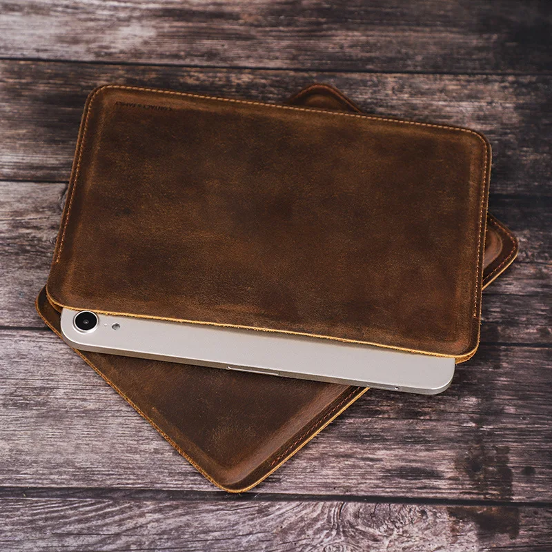 Couro Genuíno do Vintage para o Ipad Tampa da Tabuleta Acessórios do Malote Mini 83 Case de