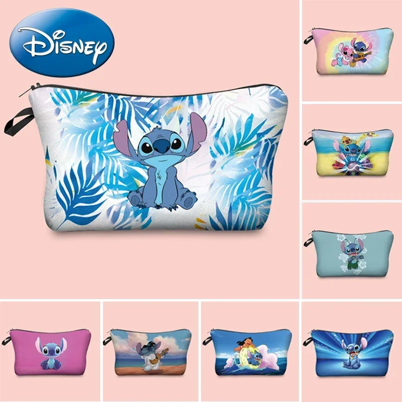 

Disney Lilo & Stitch Makeup Bag Kawaii Cosmetic Bag Anime Figure Wash Bag Pencil Case for Girls Christmas Birthday Gifts