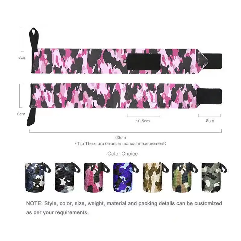 Wrist Support Band 1pc Wrist Support Gym Strap Camouflage Adjustable Elastic Wrist Wraps Bandages for Gym Weightlifting Protect Hand Wrap