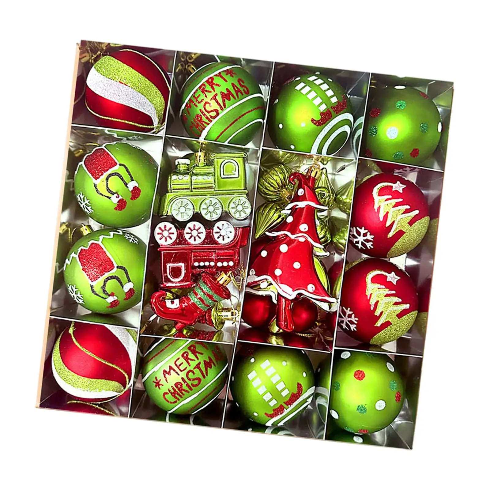 Christmas Ball Ornaments,Christmas Tree Decor Pendants Elegant Hanging Xmas Tree Ball Ornaments for Holiday Party Decorations