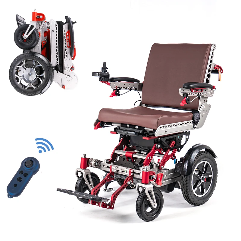 Muiltifunctional Heavy Duty Power Lift up/down Motorized Wireless Control Foldable With Trolley Handle Electric Wheelchair