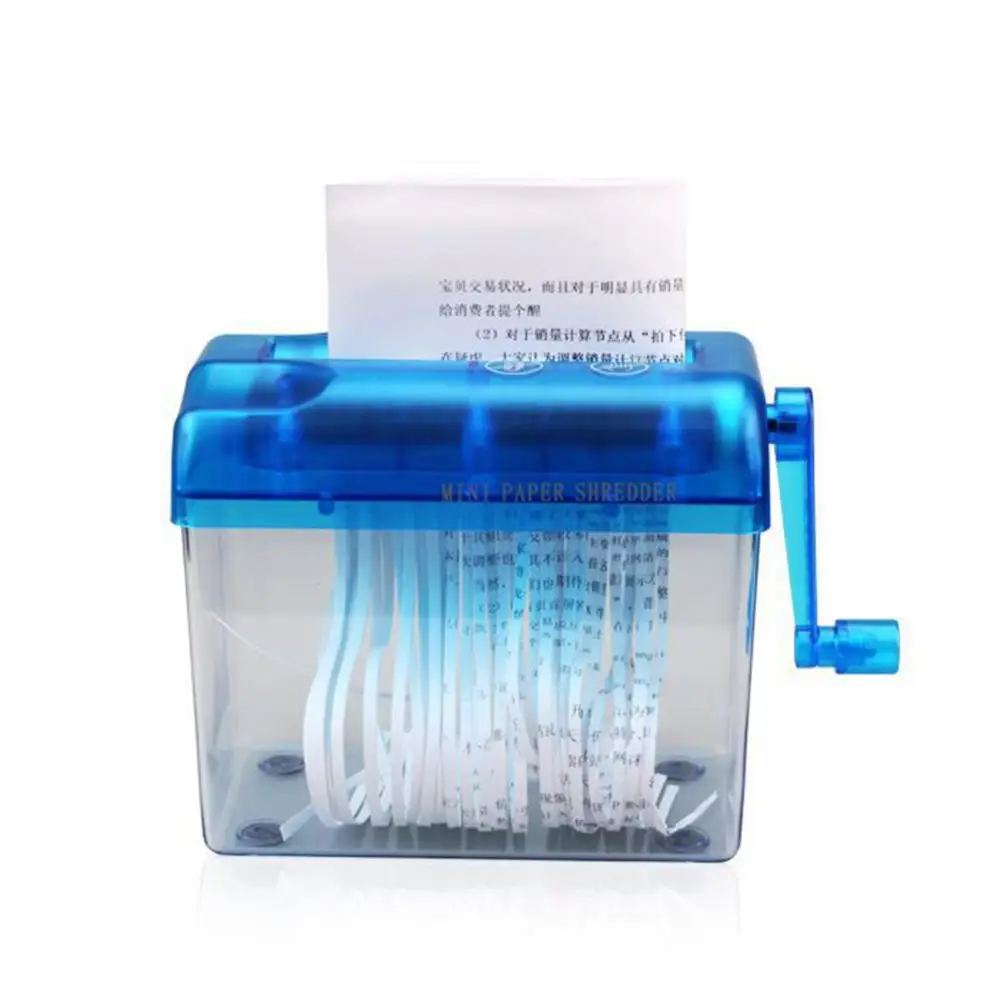Paper Shredder Paper Cutting Machine Mini Manual Shredder Portable Hand Shredder for Office & Teaching