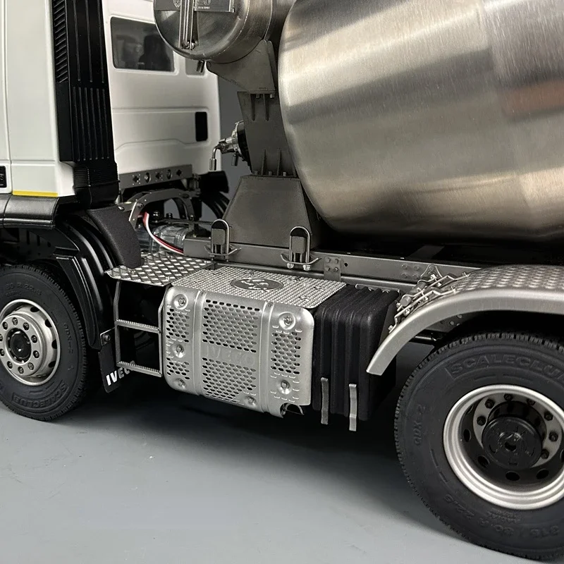 Rc 1/14 Truck Model 6x6 Cement Mixer Wheel Minus Axle Full Metal Remote Control with Open Door LESU Toys for Boys 4