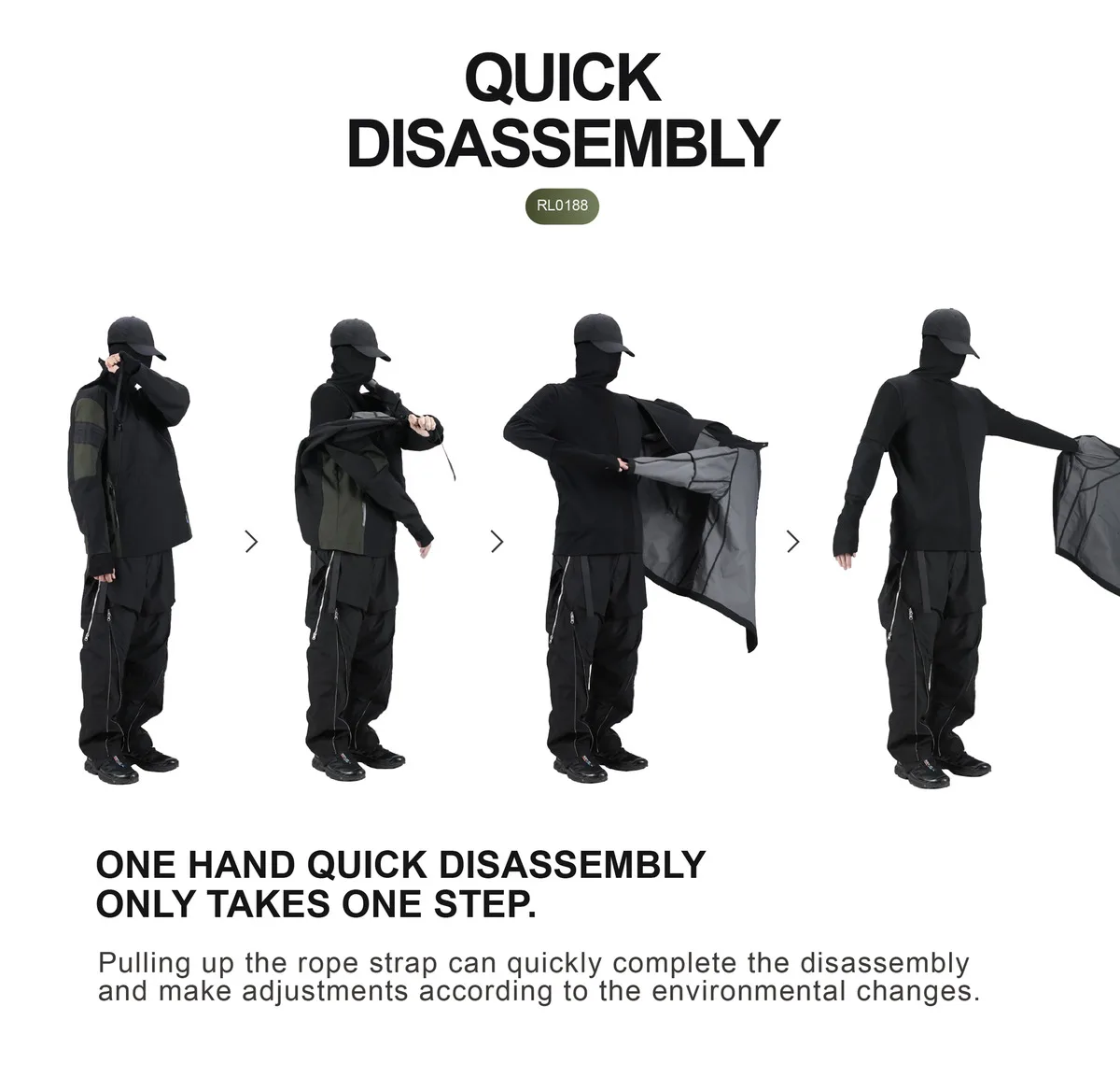Reindee Lusion 22FW 0188 Urban Function Waterproof jumper dwr coating hidden molle quick disassembly  techwear gorpcore