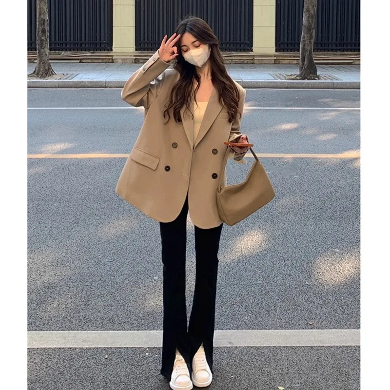 

Blazers Coffee Colored Jacket for Womens Casual Suit