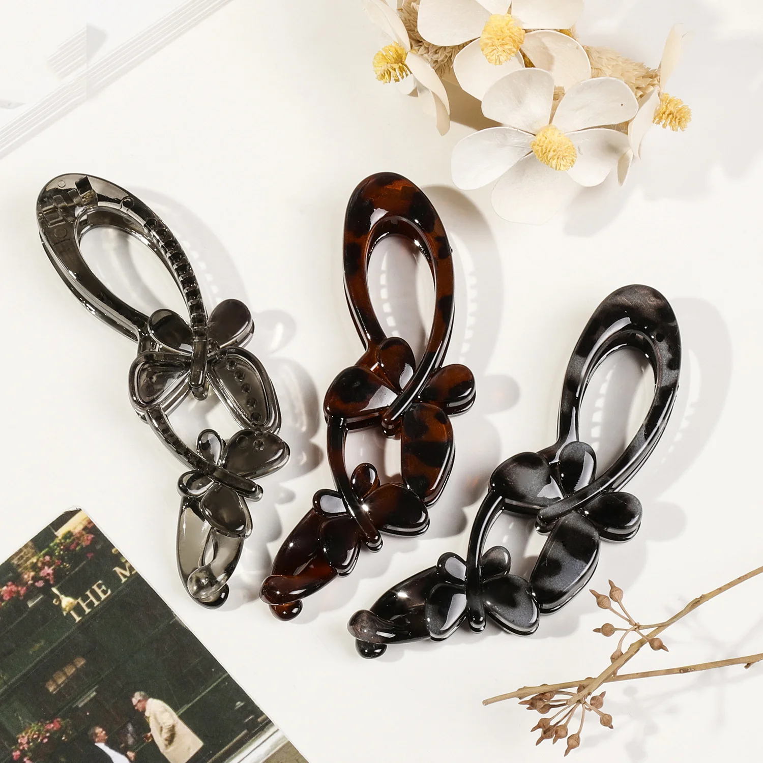 Leopard Butterfly Hair Clip - Stylish Hair Claw Accessory