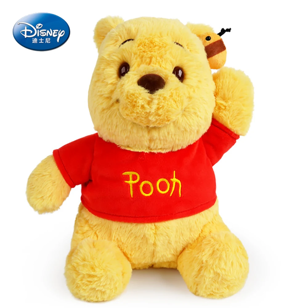 Authentic Disney Winnie The Pooh Plush Toys Kids Cartoon Winnie Bear Caught The Bee Children