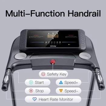 Fitness Home Auto-Folding Incline Treadmill with Pulse Sensors, 3.0 HP Quiet Brushless, 8.7 MPH, 300 lbs Capacity 3