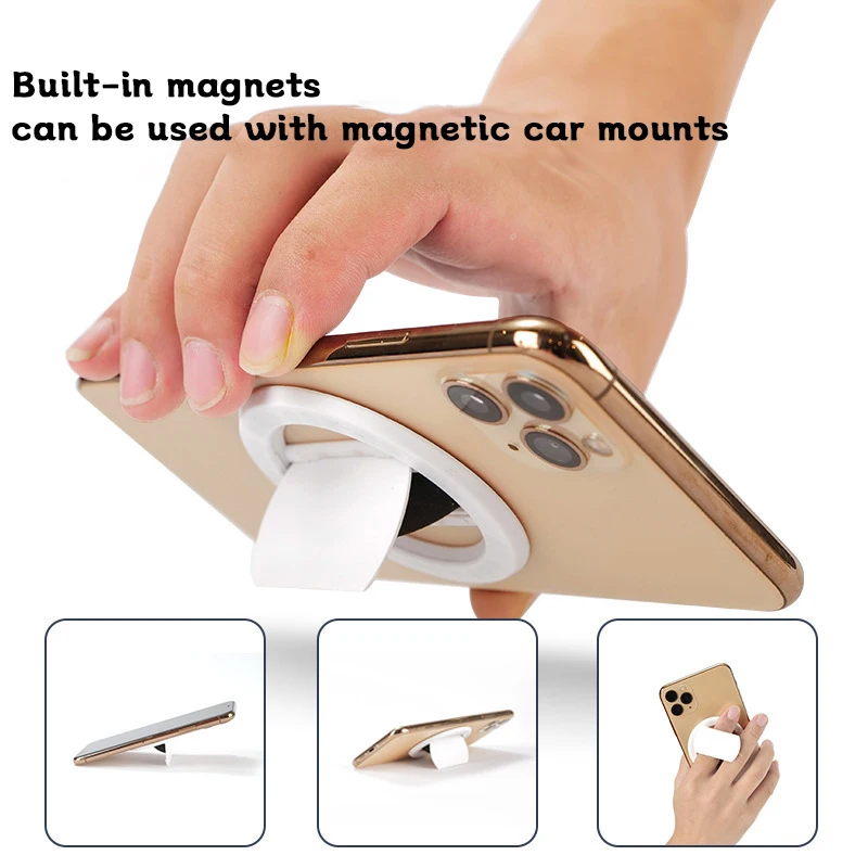 

Magnetic mobile phone holder, universal rotating desktop stand, ultra-thin magnetic ring buckle
