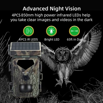 20MP/1080P Hunting Camera 0.3s Trigger Speed Night Vision Motion Activated Trail Camera