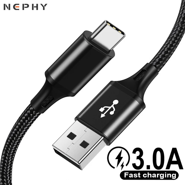 Câble de charge USB de type C long de 2/1.5/3 mètres pour Huawei p30