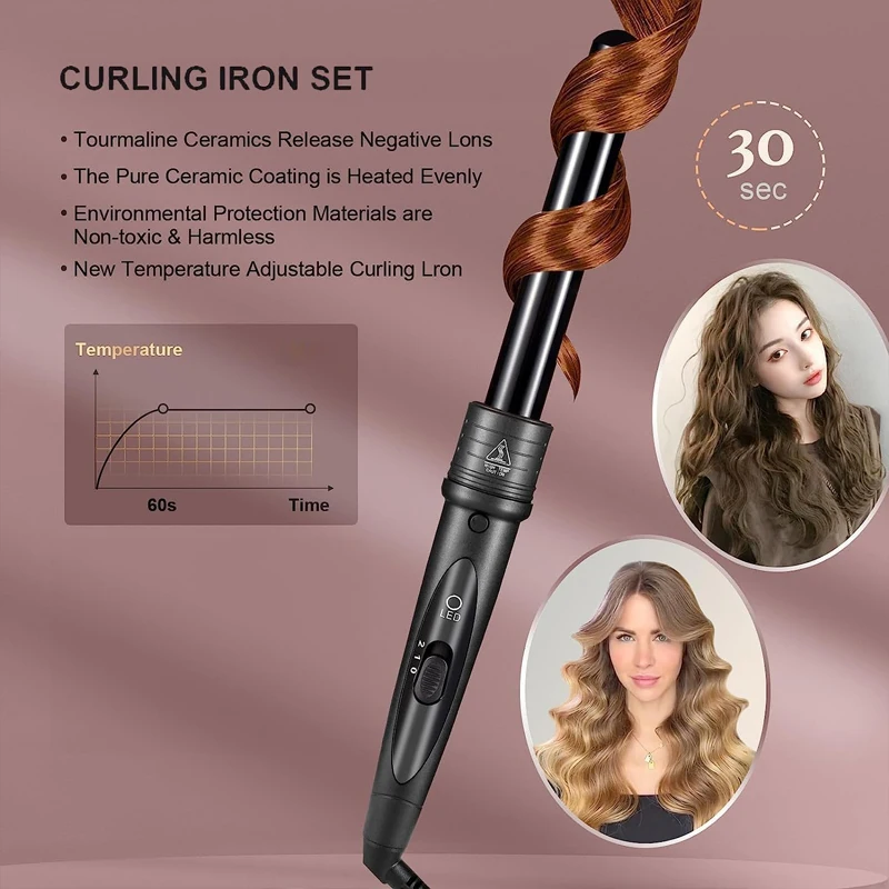 PTC Heating Multi-function Rotary Curling iron in