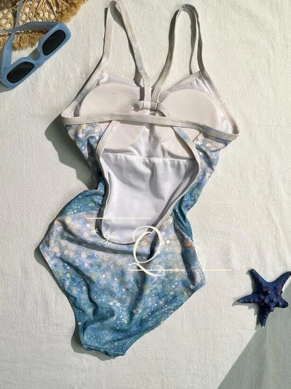 2025 New Women's One-Piece Competitive Swimming Suit Sexy Small Chest Slimming Speed Swimming Costume Beach Scene Dry Fast - 2