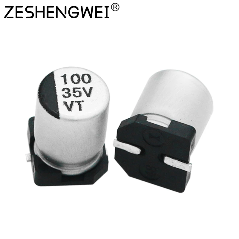 10pcs SMD Aluminum Electrolytic Capacitor 6.3V 10V 16V 25V 35V 50V 63V 1UF 10UF 22UF 33UF 47UF 100UF 330UF 470UF 1000UF Original