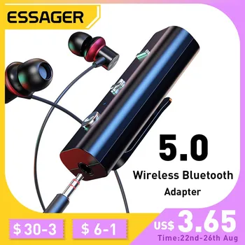 Essager Wireless Adapter Bluetooth 5.0 Receiver For 3.5mm Jack Earphone Bluetooth Aux Audio Music Transmitter For Headphone 1