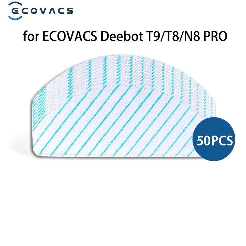 

ECOVACS DEEBOT OZMO T8 T8 AIVI T9 N8 PRO vacuum cleaner with 50PCS ultra-fine fiber mop pad, washable mop cloth cloth