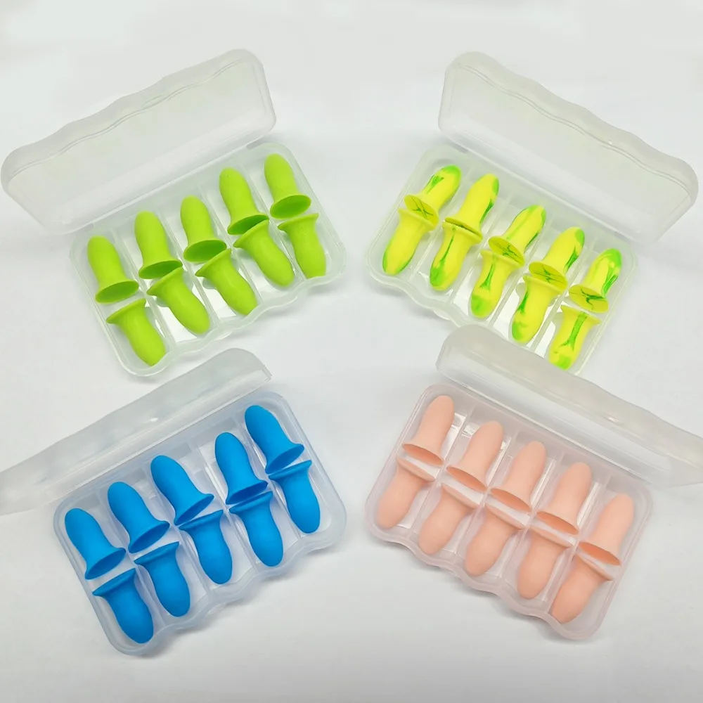 Reusable Anti-Noise Soft Foam Earplugs - Soundproofing Comfort with Slow Rebound (10-Pack)