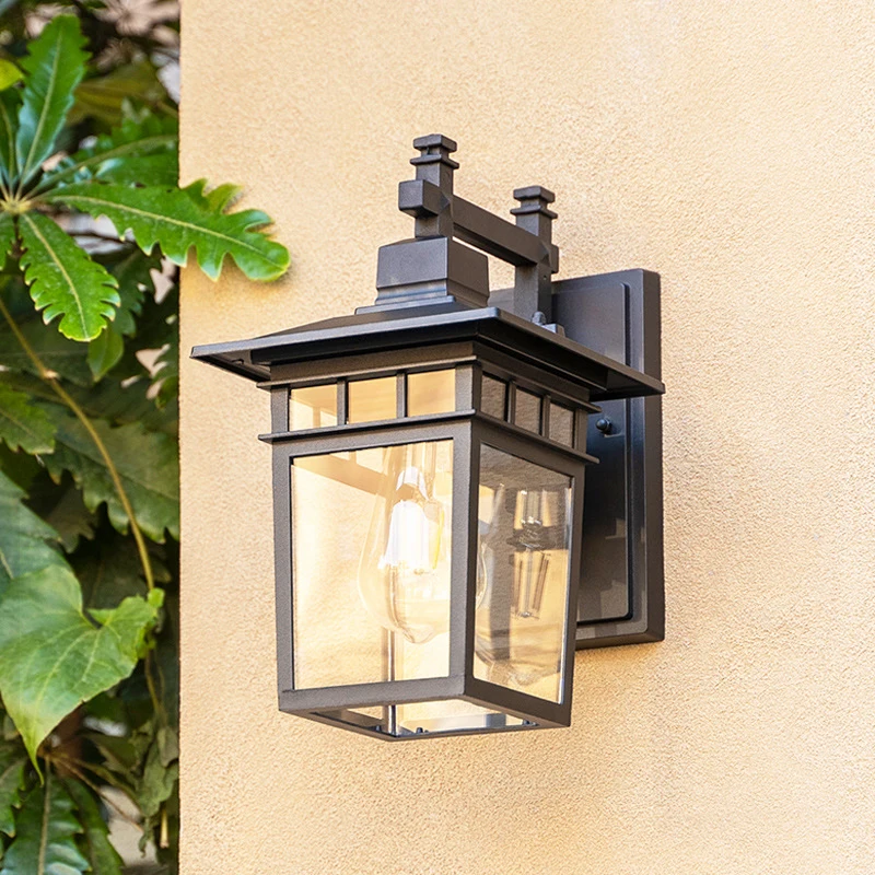 LED outdoor waterproof wall lamp iron painted garden balcony corridor wall lamp minimalist decorative AC110-220V