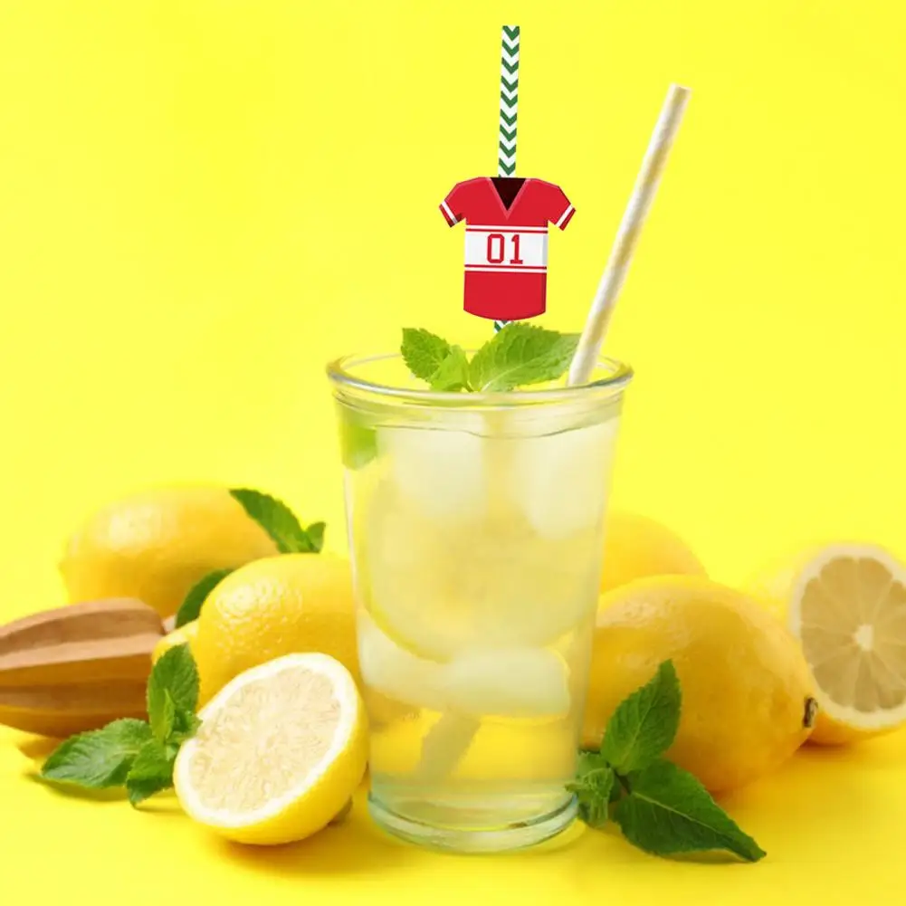 

Football-themed Straws 24pcs Football Party Themed Straws Disposable Rugby Game Day Favors Football Fan Party Supplies