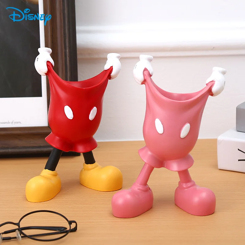 New Disney Mickey Pen Holder, Office Student Desktop Pen Storage Box, Storage Makeup Brush Box Desktop Decoration Student Gift